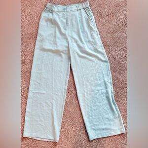 Brand new linen blend turquoise trouser pants size medium